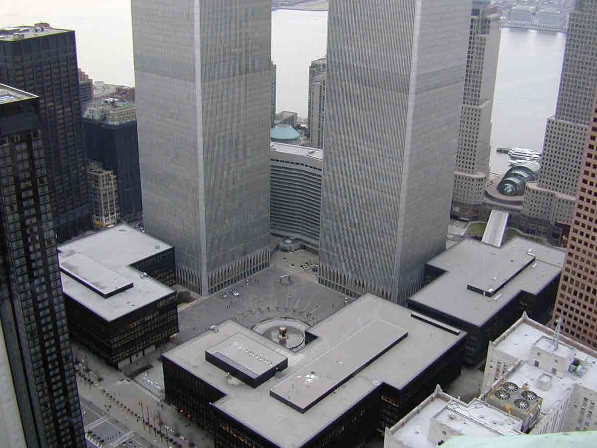 WTC widziany z budynku Woolworth